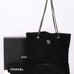 Chanel Bag Black Tweed CGHW