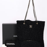 Chanel Bag Black Tweed CGHW