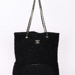 Chanel Bag Black Tweed CGHW