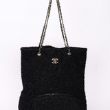 Chanel Bag Black Tweed CGHW