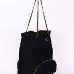 Chanel Bag Black Tweed CGHW