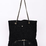 Chanel Bag Black Tweed CGHW