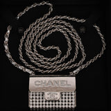 Chanel 2022 Strass & Leather Purse CC Long Pendant Necklace