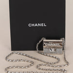 Chanel 2022 Strass & Leather Purse CC Long Pendant Necklace