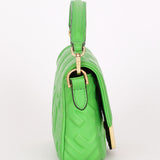 Fendi Zucca Embossed Mini Baguette Bag Green