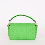 Fendi Zucca Embossed Mini Baguette Bag Green