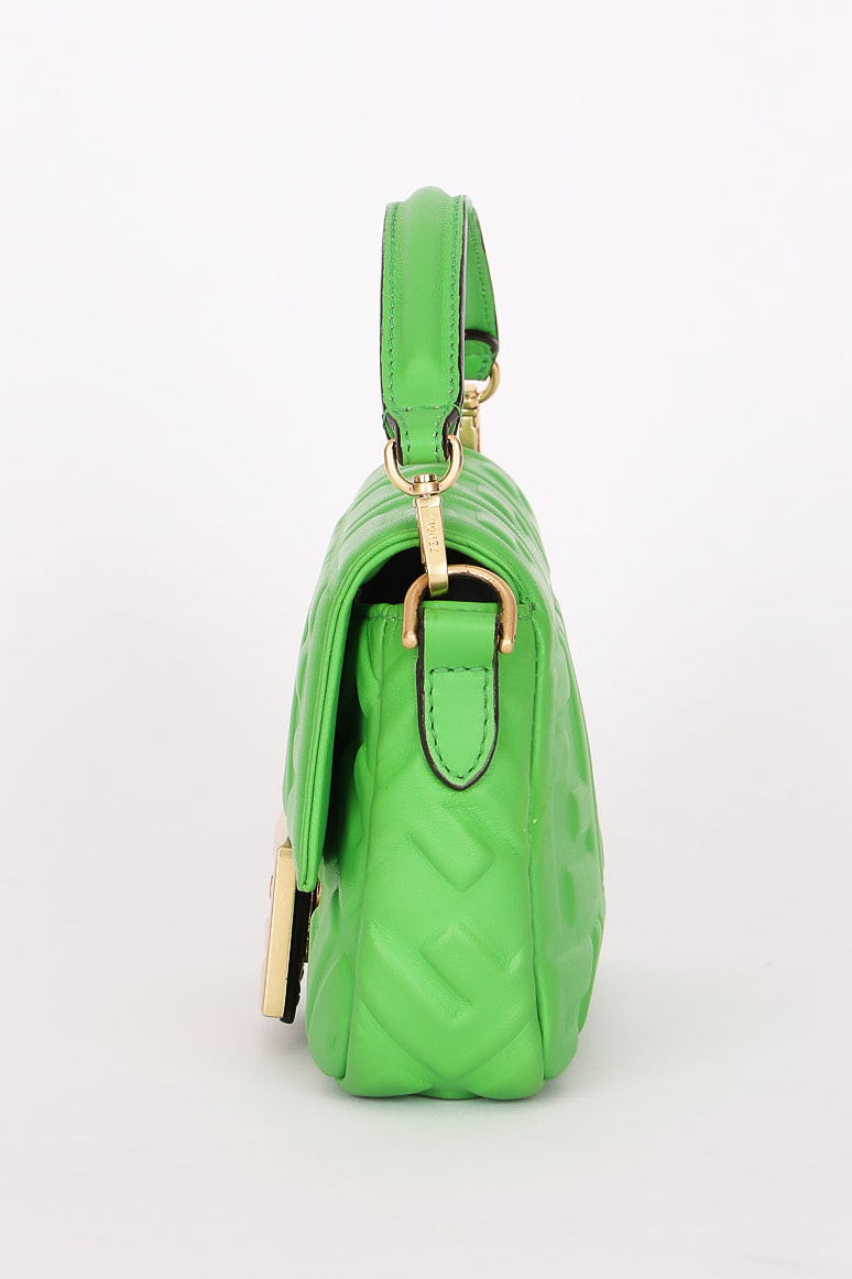 Fendi Zucca Embossed Mini Baguette Bag Green