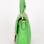 Fendi Zucca Embossed Mini Baguette Bag Green