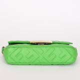 Fendi Zucca Embossed Mini Baguette Bag Green