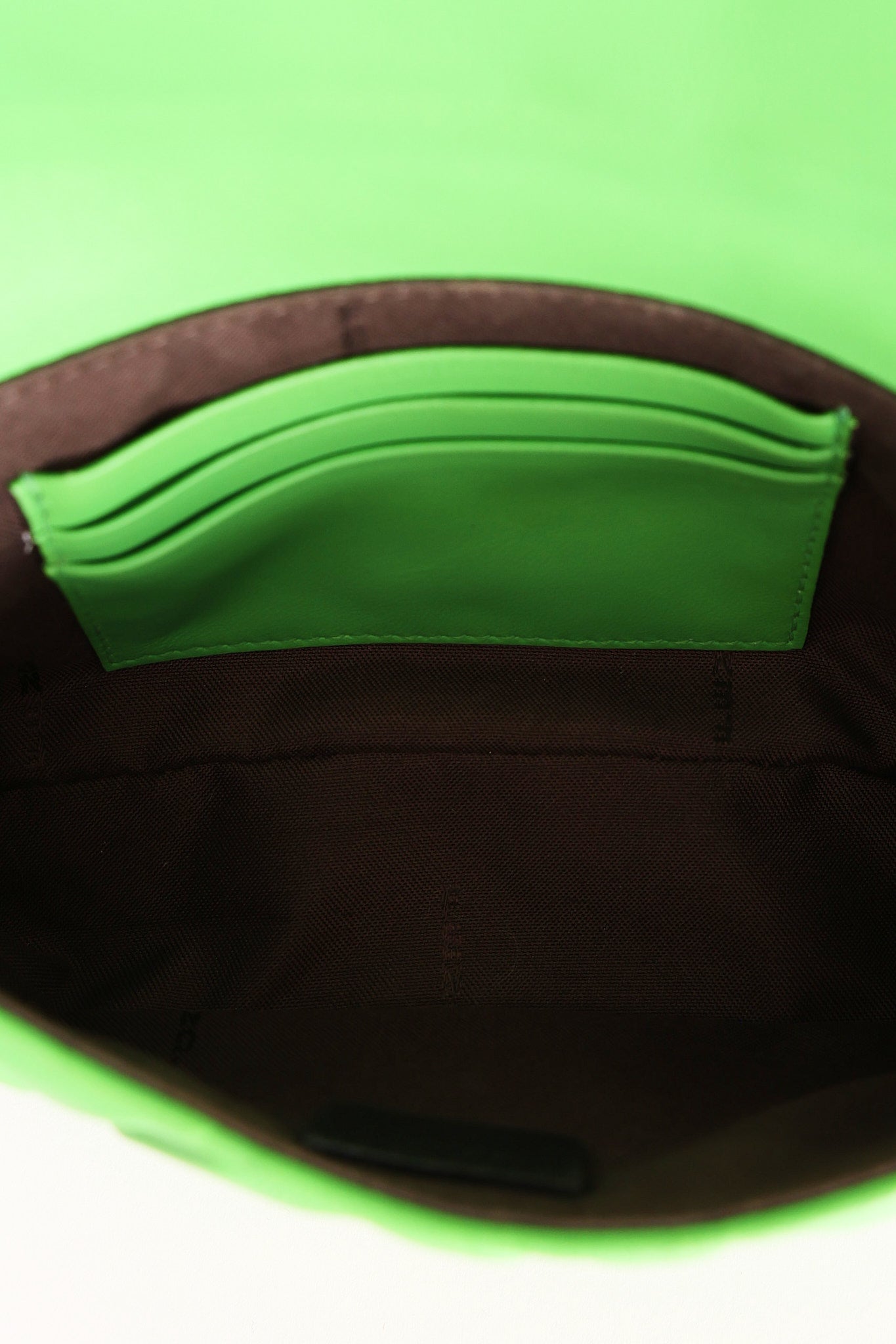 Fendi Zucca Embossed Mini Baguette Bag Green