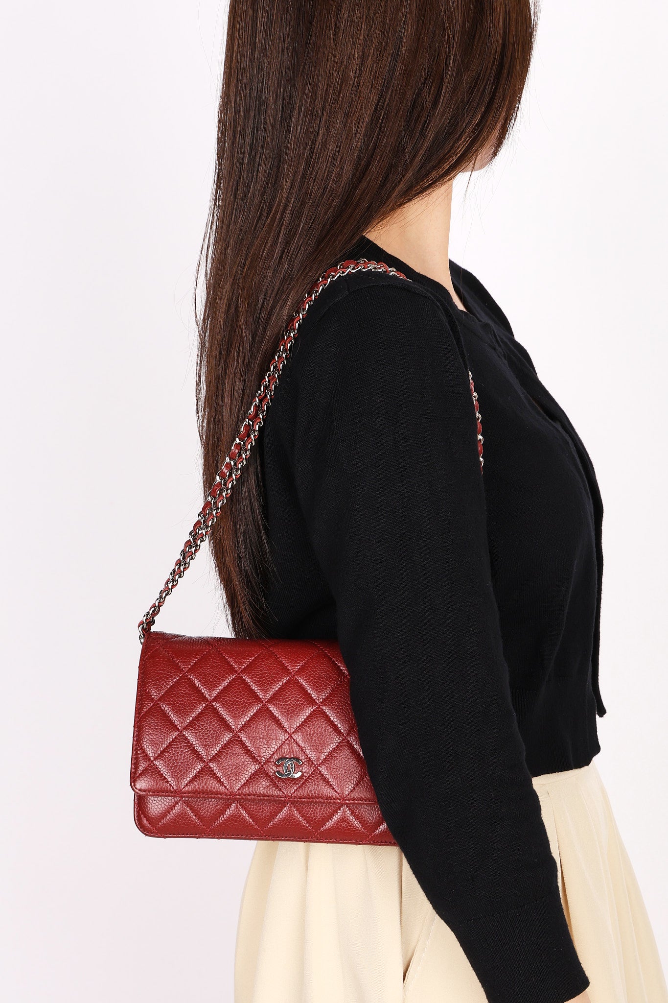 Chanel Wallet on Chain Bordeaux Caviar 2018 SHW