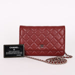 Chanel Caviar Bordeaux Wallet on Chain
