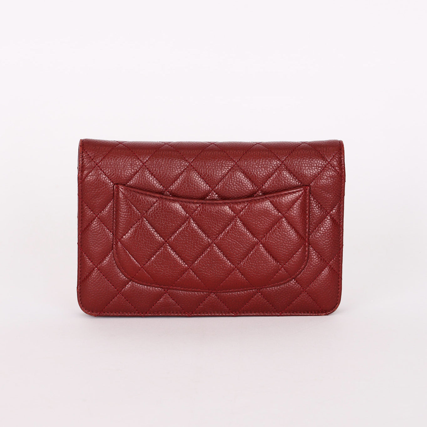 Chanel Caviar Bordeaux Wallet on Chain