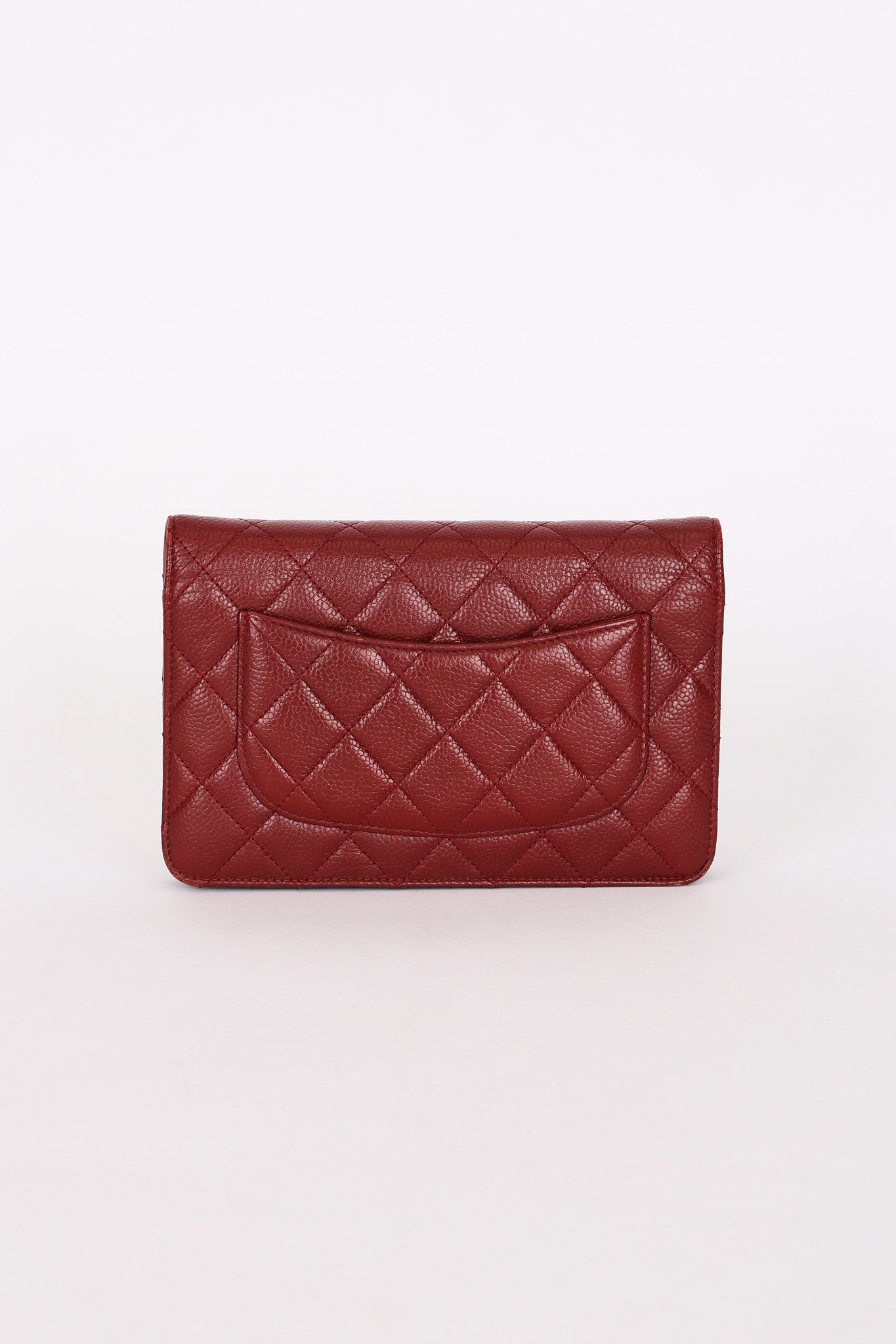 Chanel Caviar Bordeaux Wallet on Chain