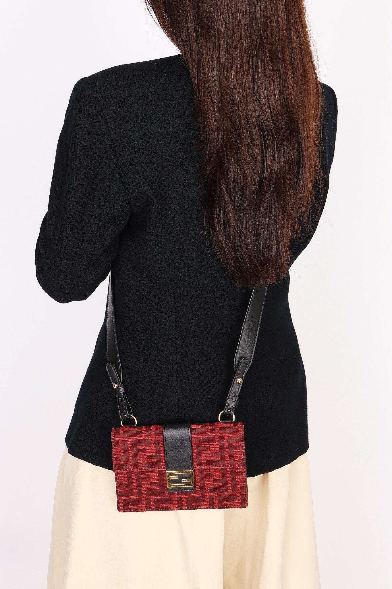 Fendi Zucca Convertible Baguette Pouch