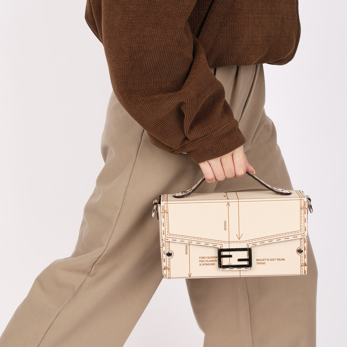 Fendi Zucca Soft Trunk Baguette