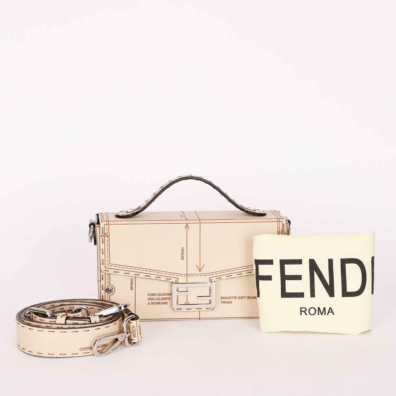 Fendi Zucca Soft Trunk Baguette