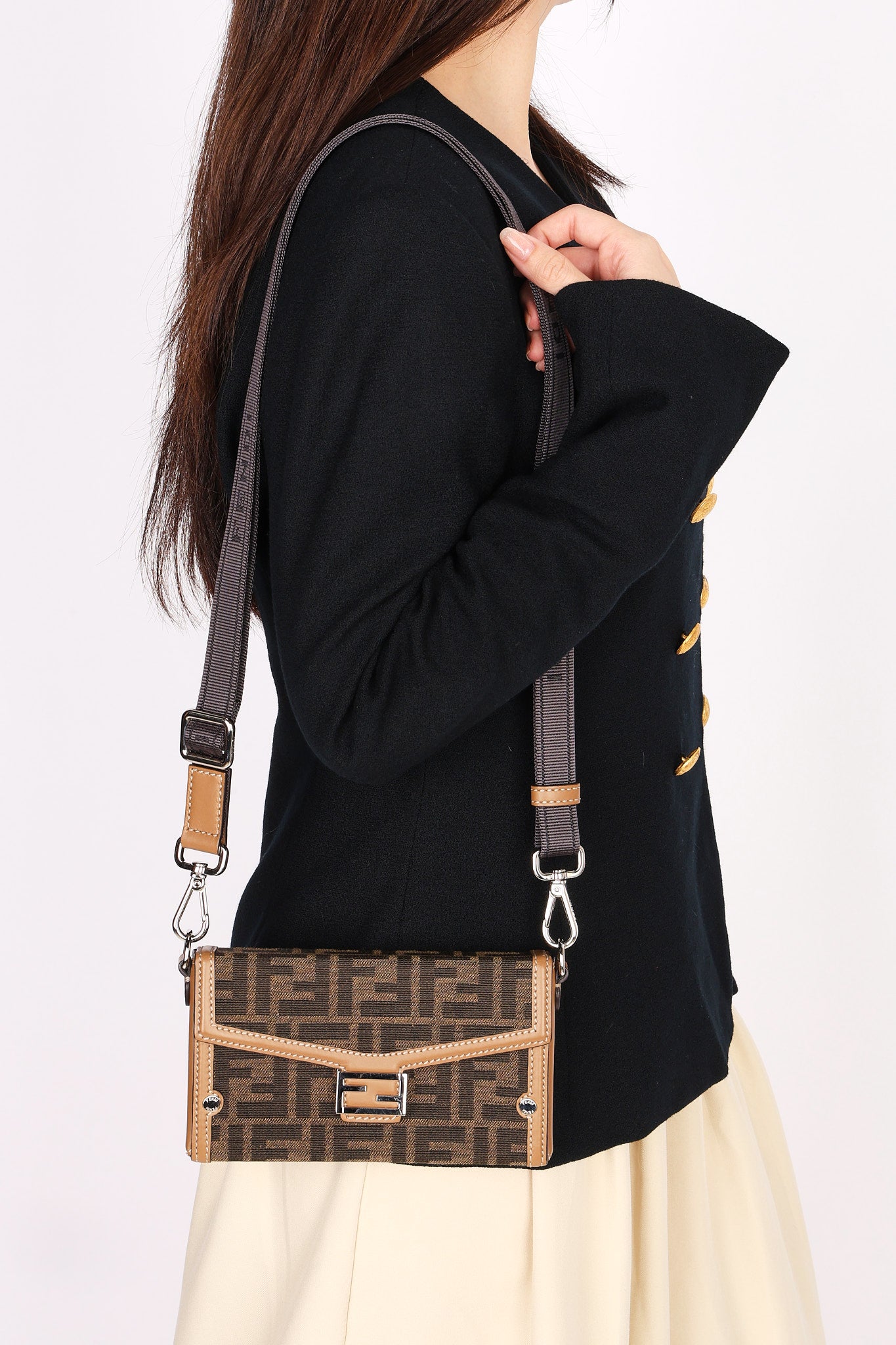 Fendi Mini Zucca Soft Trunk Baguette