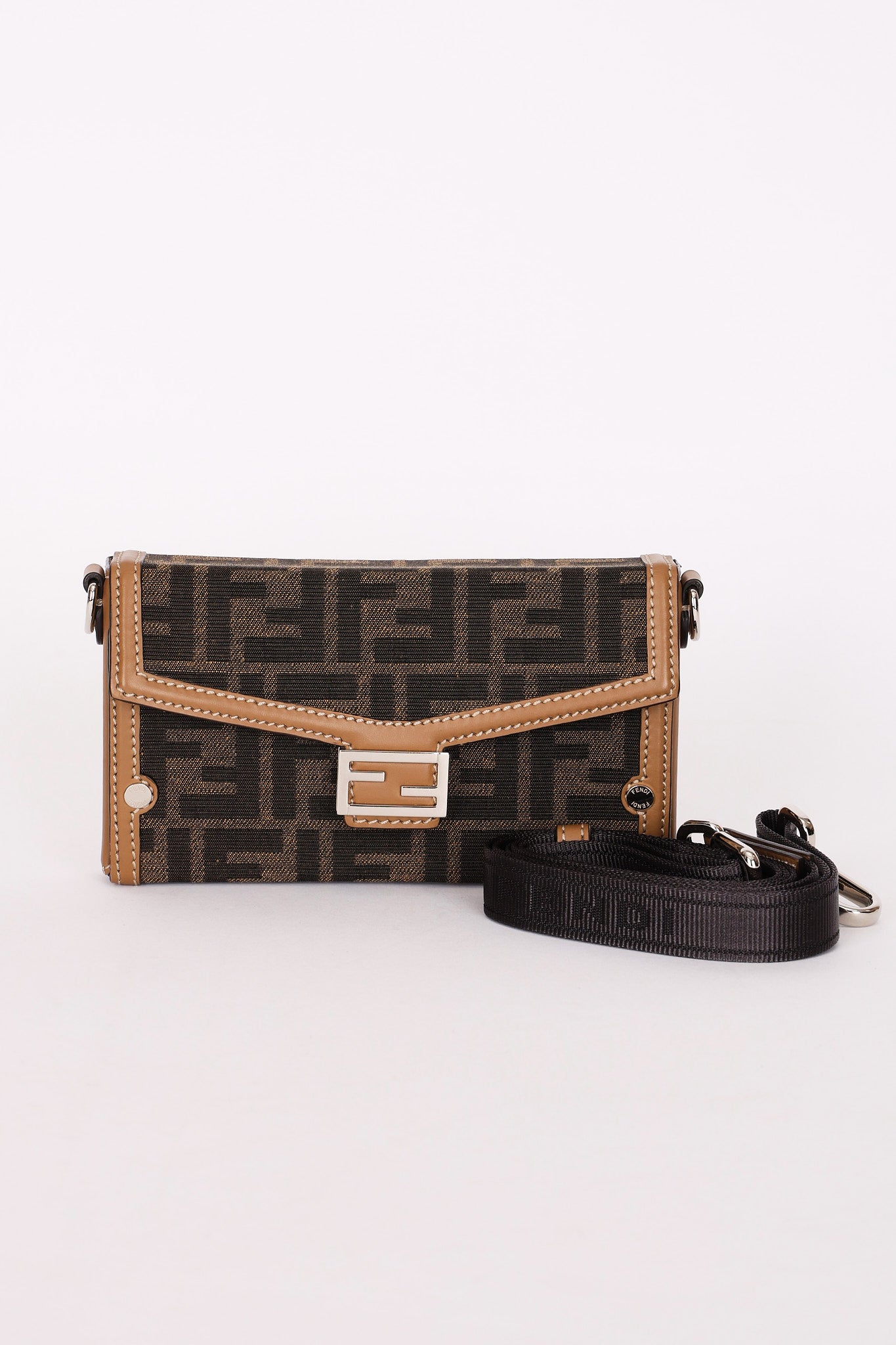Fendi Zucca Mini Trunk Baguette Bag