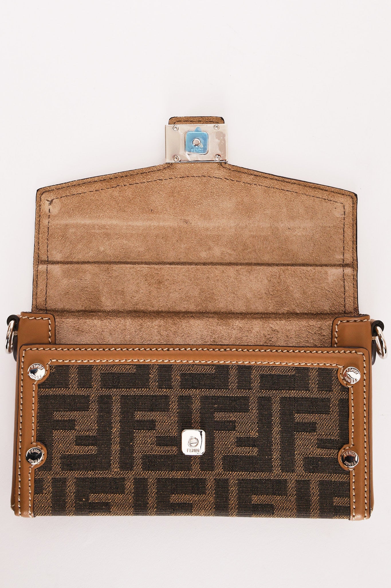 Fendi Zucca Mini Trunk Baguette Bag