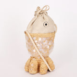 Loewe x Paula's Ibiza Fish Pouch Raffia