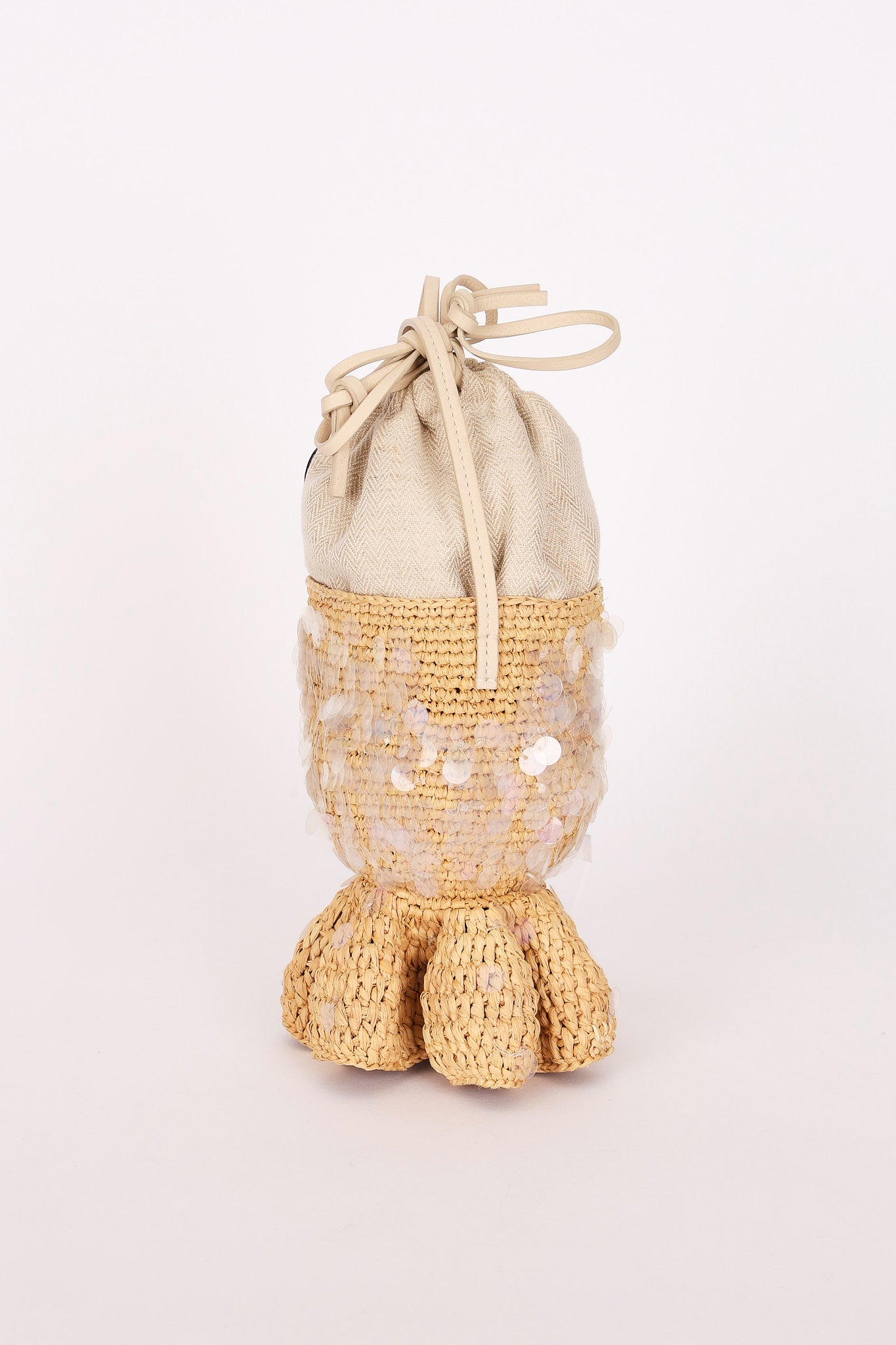 Loewe x Paula's Ibiza Fish Pouch Raffia