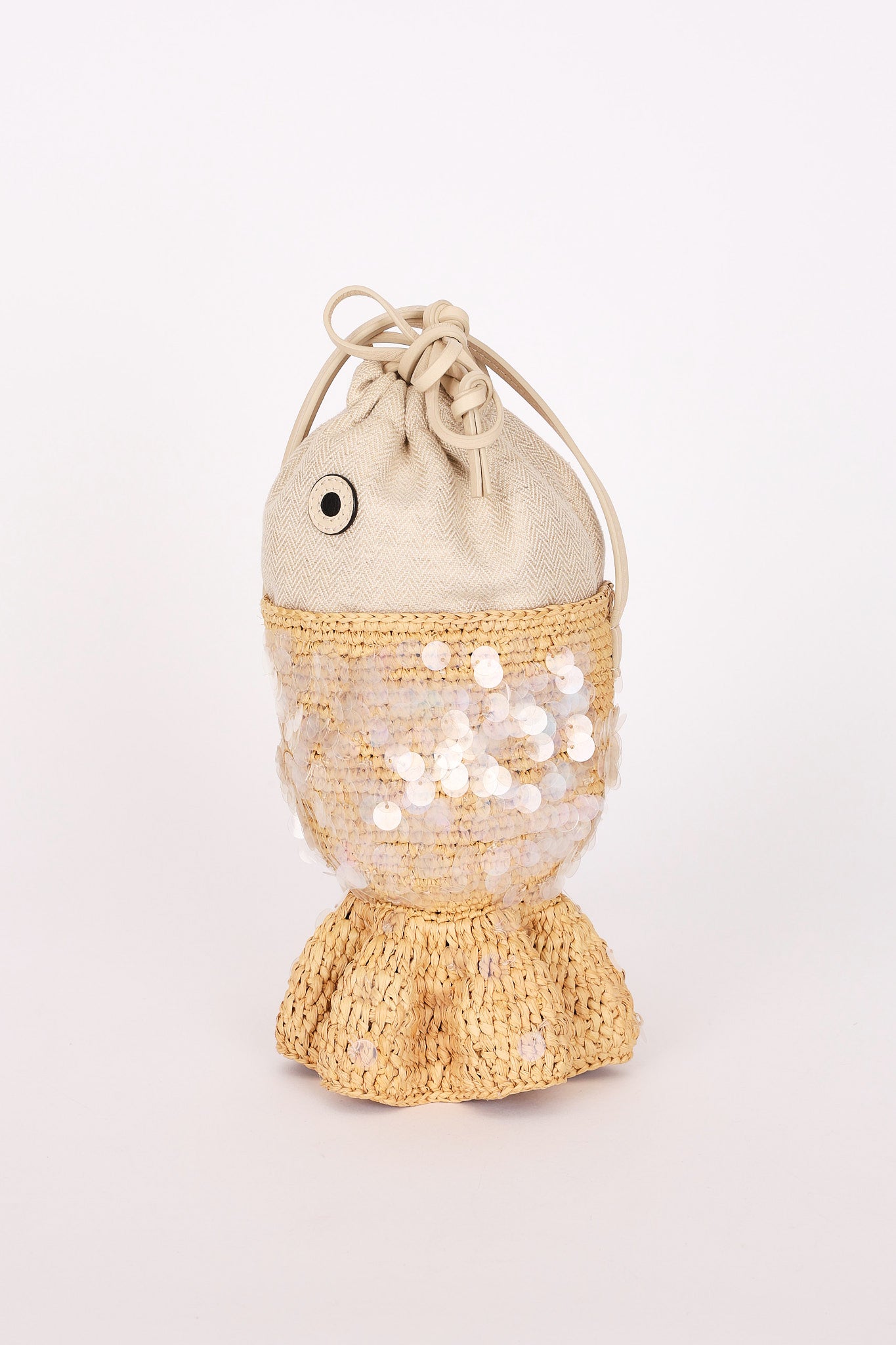 Loewe x Paula's Ibiza Fish Pouch Raffia