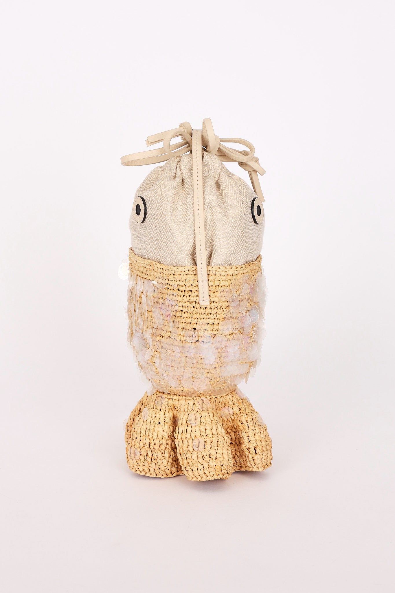 Loewe x Paula's Ibiza Fish Pouch Raffia