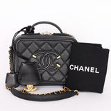 Chanel Caviar Black Filigree Crossbody Bag