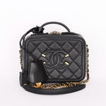 Chanel Caviar Black Filigree Crossbody Bag