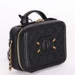 Chanel Caviar Black Filigree Crossbody Bag