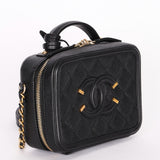 Chanel Caviar Black Filigree Crossbody Bag