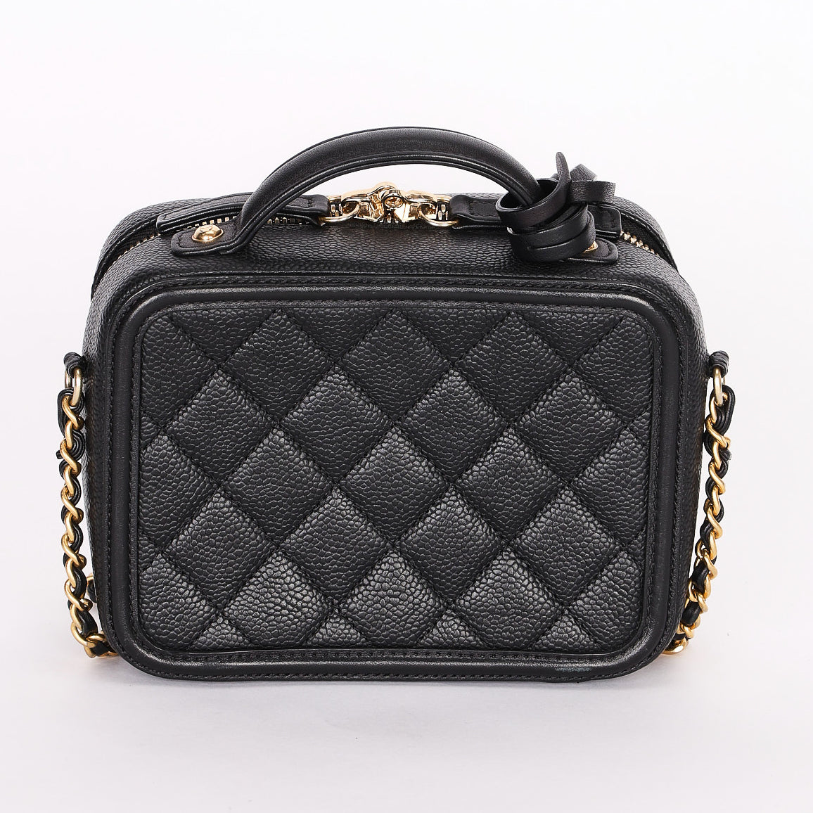 Chanel Caviar Black Filigree Crossbody Bag