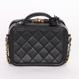 Chanel Caviar Black Filigree Crossbody Bag