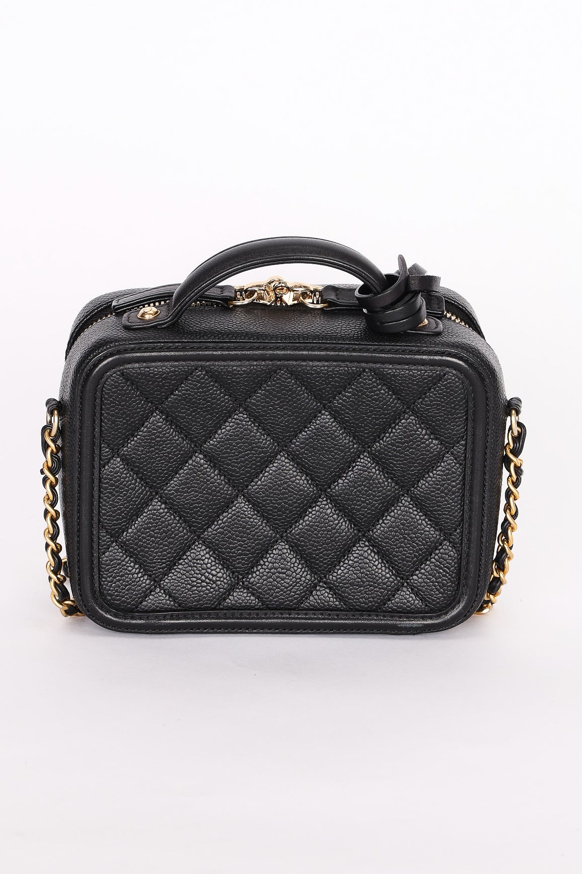 Chanel Caviar Black Filigree Crossbody Bag