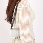 Chanel Galuchat Stingray Mini Boy Bag Silver RHW