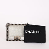 Chanel Galuchat Stingray Mini Boy Bag Silver RHW