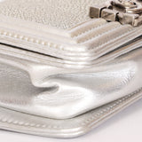 Chanel Galuchat Stingray Mini Boy Bag Silver RHW