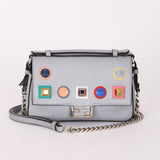 Fendi Studded Micro Double Baguette Bag