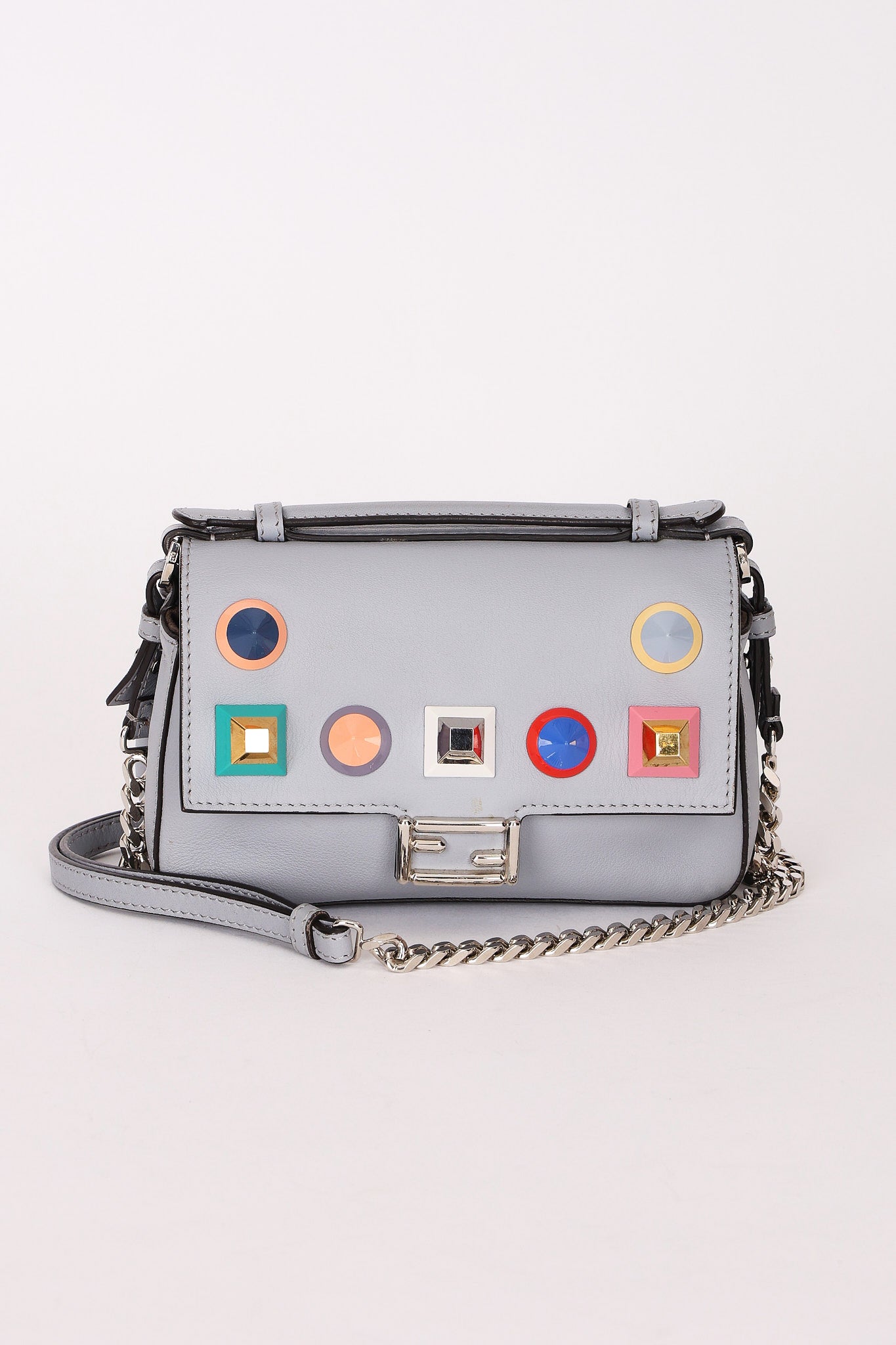 Fendi Studded Micro Double Baguette Bag