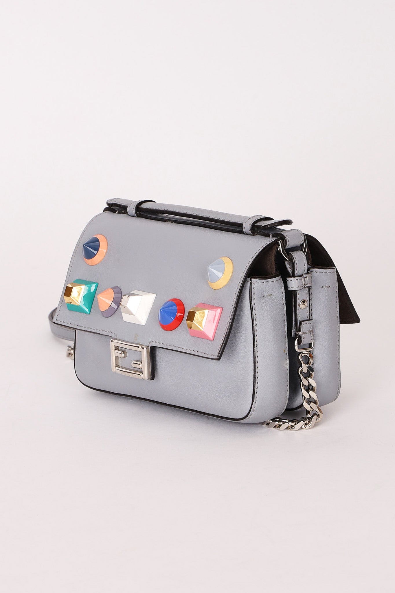 Fendi Studded Micro Double Baguette Bag