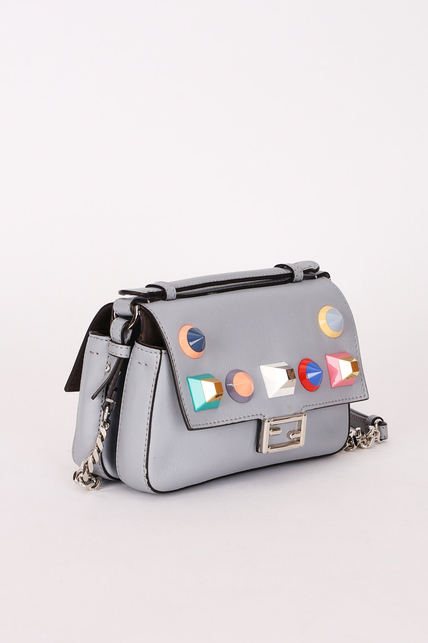 Fendi Studded Micro Double Baguette Bag