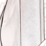 Fendi Zucca Sequin Baguette Bag Silver Metallic
