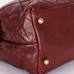 Chanel Front Turnlock Shoulder Bag Bordeaux Calfskin AGHW