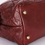 Chanel Front Turnlock Shoulder Bag Bordeaux Calfskin AGHW