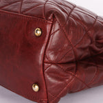 Chanel Front Turnlock Shoulder Bag Bordeaux Calfskin AGHW