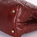 Chanel Front Turnlock Shoulder Bag Bordeaux Calfskin AGHW