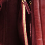 Chanel Front Turnlock Shoulder Bag Bordeaux Calfskin AGHW