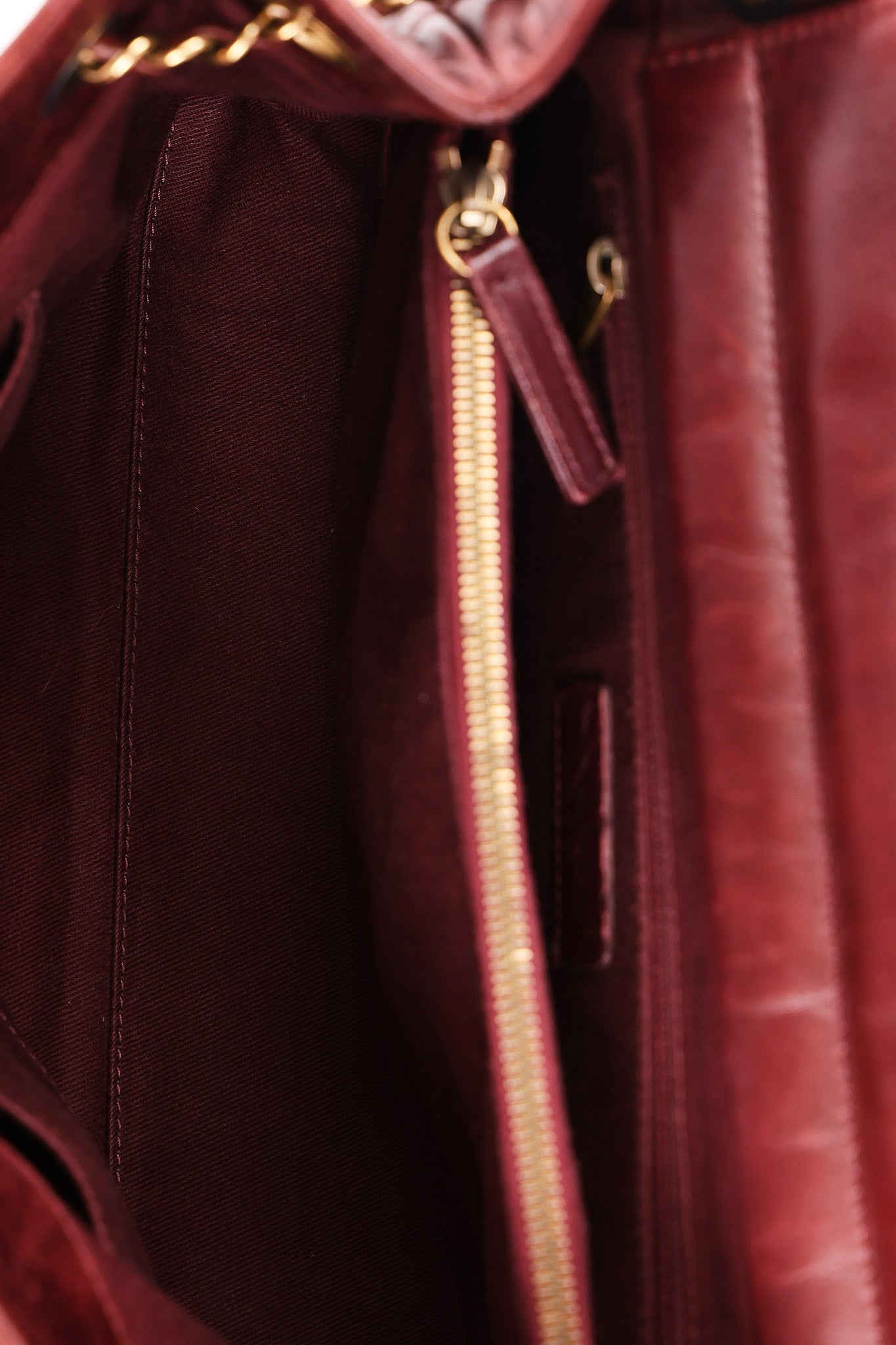 Chanel Front Turnlock Shoulder Bag Bordeaux Calfskin AGHW