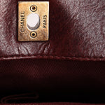 Chanel Front Turnlock Shoulder Bag Bordeaux Calfskin AGHW